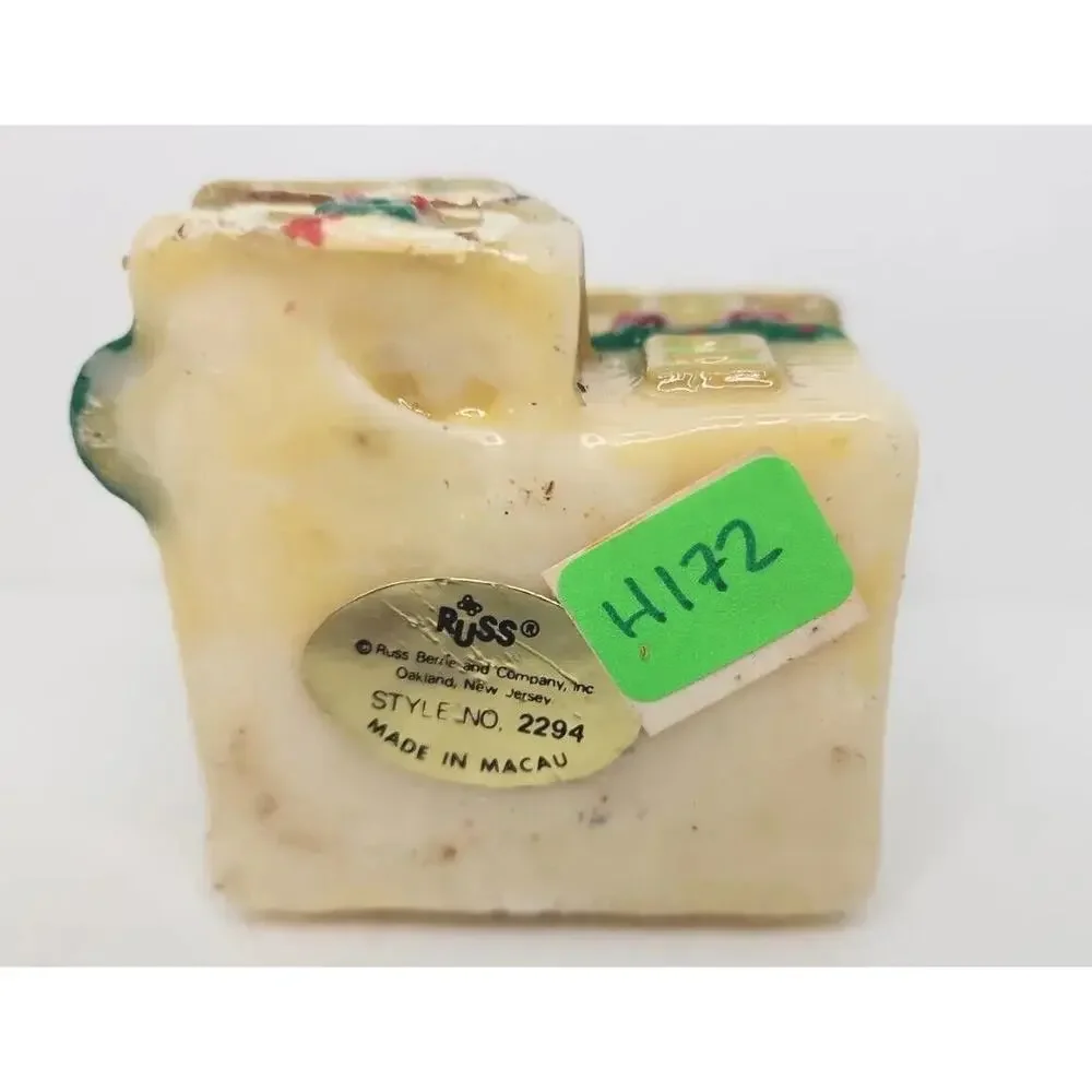 Vintage‎ Russ Berrie Christmas House Candle 3